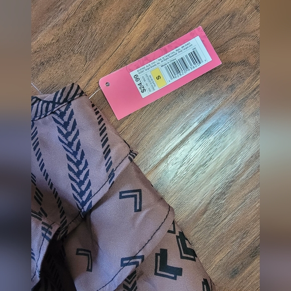 Xhilaration Zip Up Ruffle Sundress Brown And Black Size Small NWT Never Worn - Picture 4 of 10